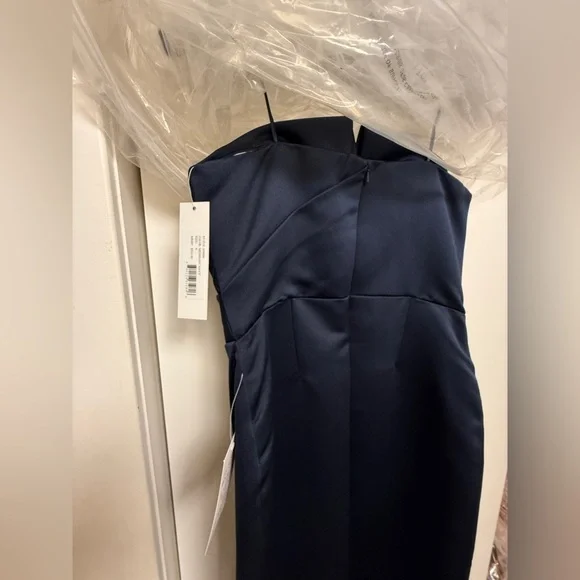 JAYGODFREY Midnight Blue Navy  Strapless Dress Szie 8 - Picture 10 of 14